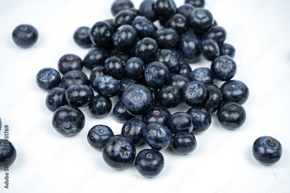 Group of fresh ripe blueberries on white background Group of fresh ripe blueberries on white background