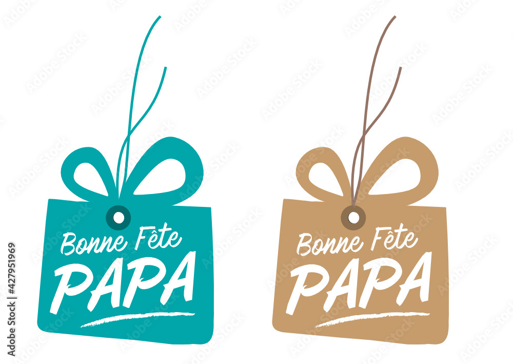 étiquette cadeau bonne fête papa, fête des pères