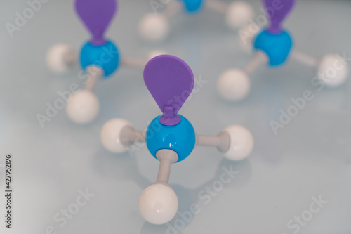 A group of molecular models of ammonia