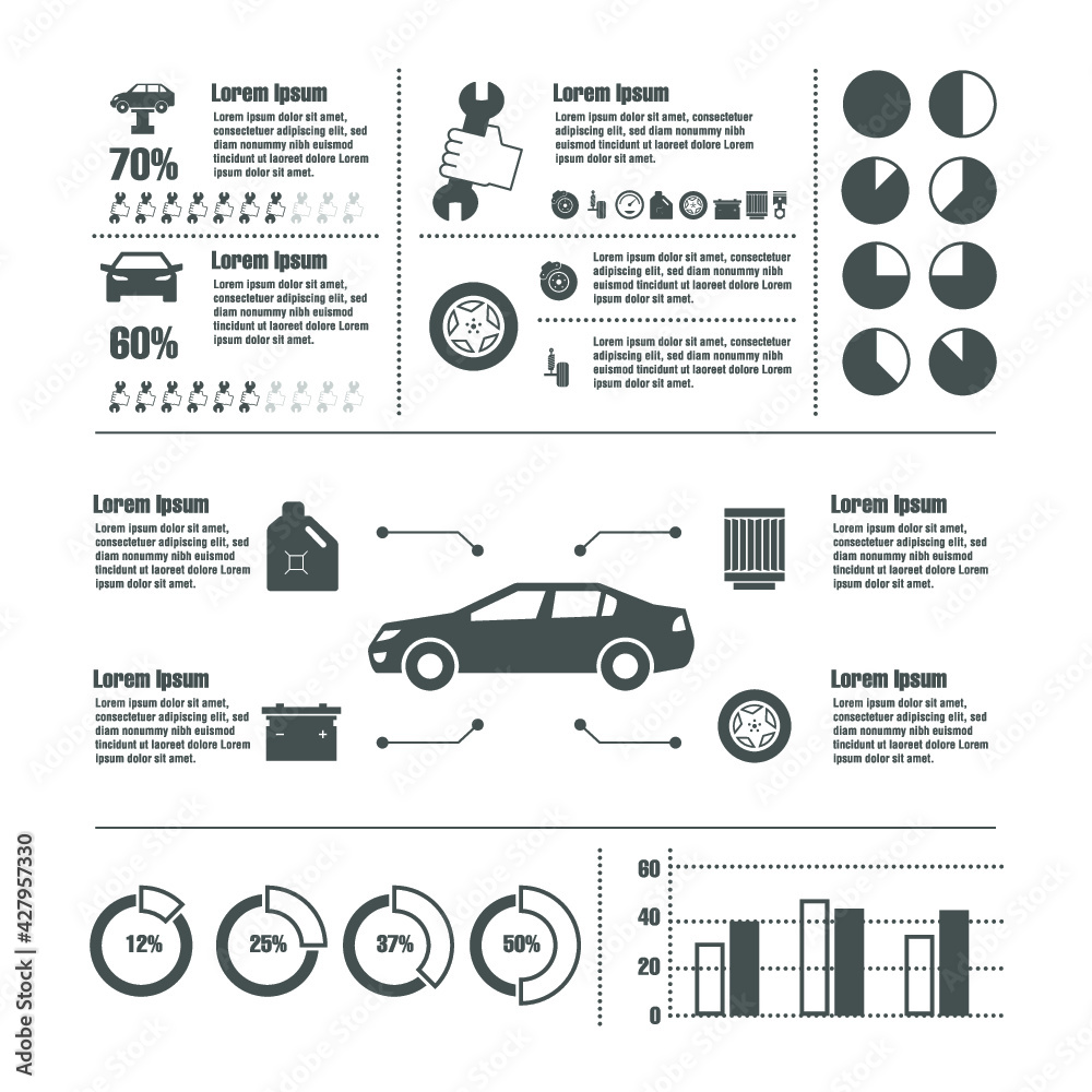 elementos infografia automotriz Stock Vector | Adobe Stock