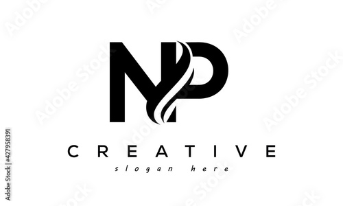 Letter NP creative logo design vector