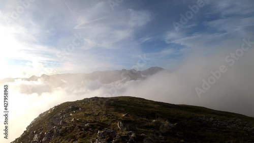 Clouds over the mountains photo