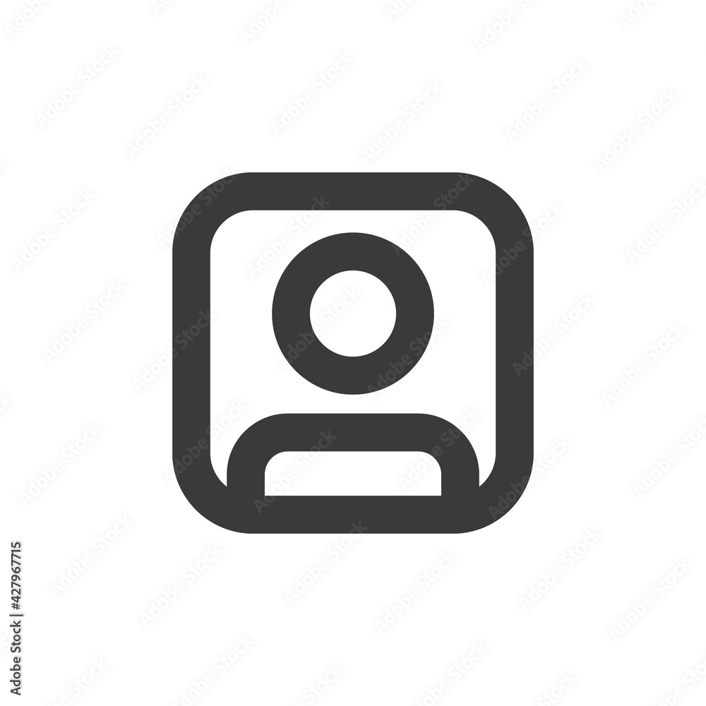 Login icon, vector user symbol. Simple linear pictogram. User interface account log in. Login icon, vector user symbol. Simple linear pictogram. User interface account log in.