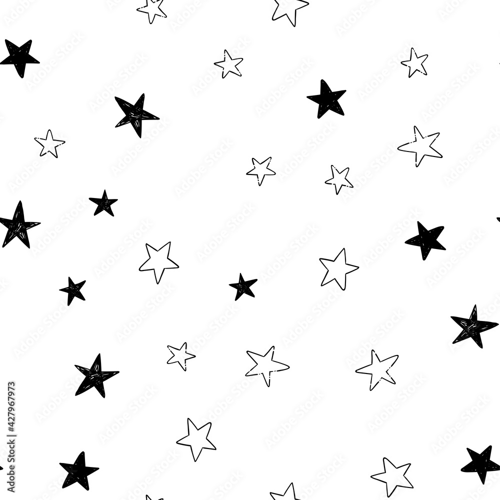 Star doodle seamless pattern. Background texture. Star doodle seamless pattern. Background texture.