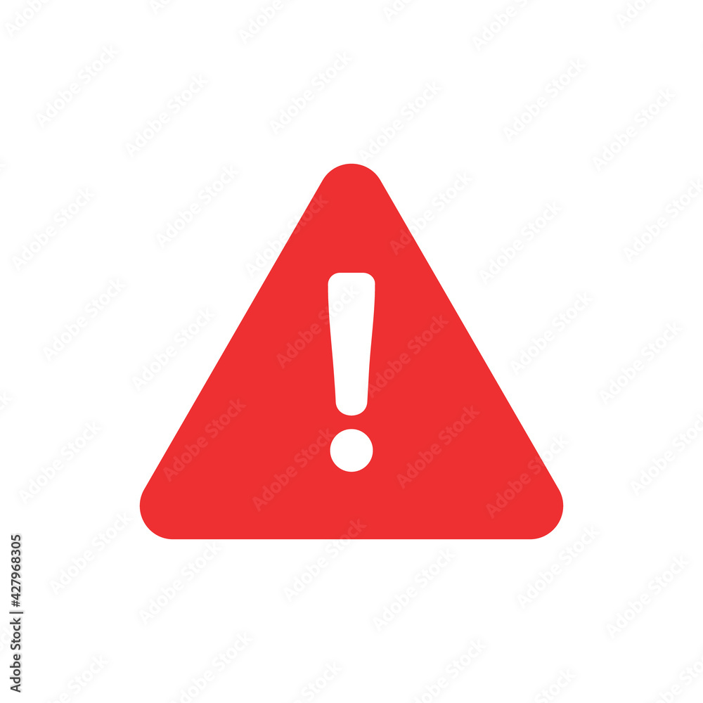 Alert icon. Exclamation mark in triangle. Attention, danger and alarm symbol. Alert icon. Exclamation mark in triangle. Attention, danger and alarm symbol.