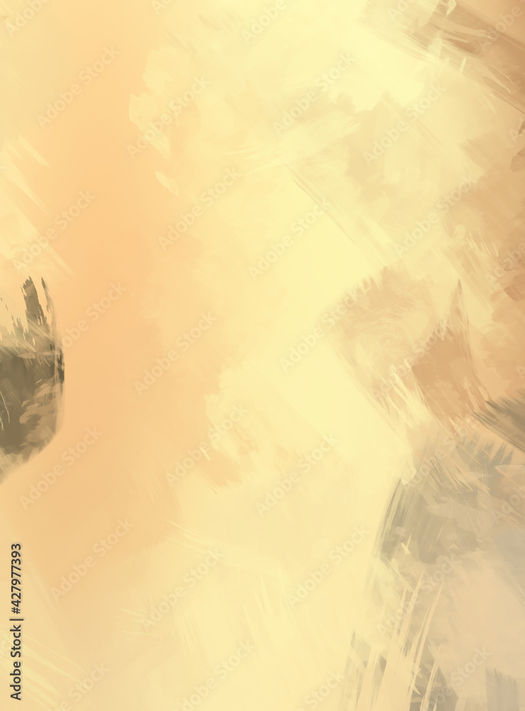 Fototapeta premium 2D illustration of colorful brush strokes. Decorative texture painting. Vibrant paint pattern backdrop.