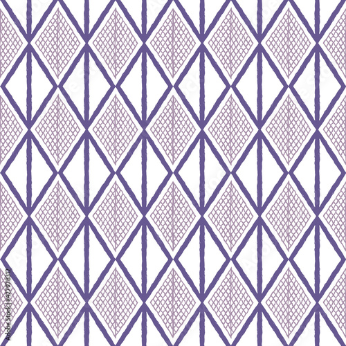 Seamless pattern with geometric elements in tribal style. Prehistoric drawings. Outline.
