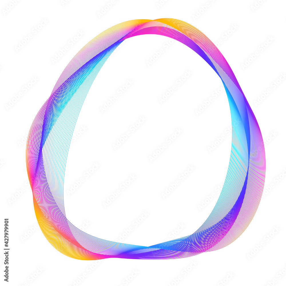 Design elements. Wave of many purple lines circle ring. Abstract vertical wavy stripes on white background isolated. Vector illustration EPS 10. Colourful waves with lines created using Blend Tool Design elements. Wave of many purple lines circle ring. Abstract vertical wavy stripes on white background isolated. Vector illustration EPS 10. Colourful waves with lines created using Blend Tool