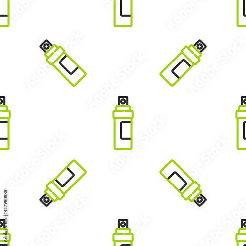 Line Perfume icon isolated seamless pattern on white background. Vector Illustration