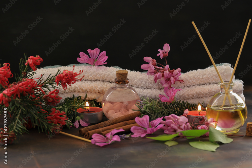 Spa and aromatherapy oils for wellness, face and bodycare massage oils treatment
