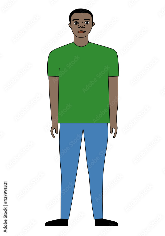Guy standing cartoon character isolated - vector Guy standing cartoon character isolated - vector