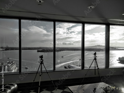 view of the harbour in auckland NZ