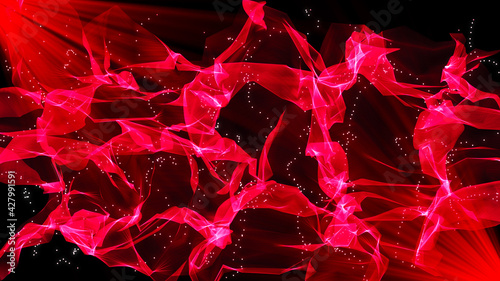 Abstract trapcode mir background. Big data vizualization. Network connection structure.  Digital technology. 3d rendering.