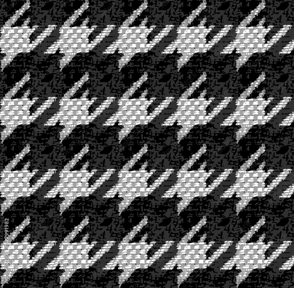 Seamless houndstooth pattern. Crowbar print illustration. Seamless houndstooth pattern. Crowbar print illustration.