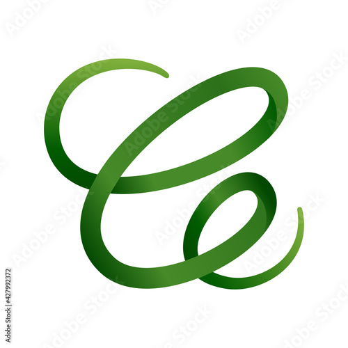Abstract vector letter G graphic green logo with leaf,eco bio technology modern icon,isolated nature sign,symbol organic beauty cosmetic,vegetarian food,health and care product.Design business company