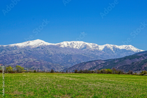 Spring look at Rila Mountain  Bulgaria. 