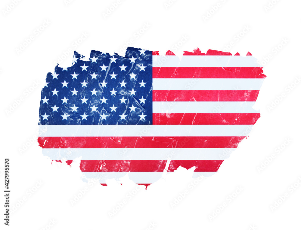 Grunge USA flag. American flag with grunge texture.