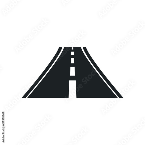 road icon isolate on white background