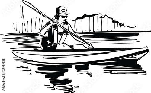 kayaking on the lake