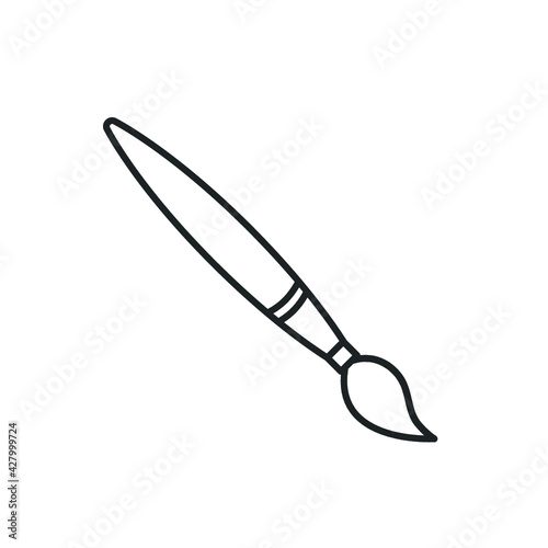 paint brush - art - stationery icon design template
