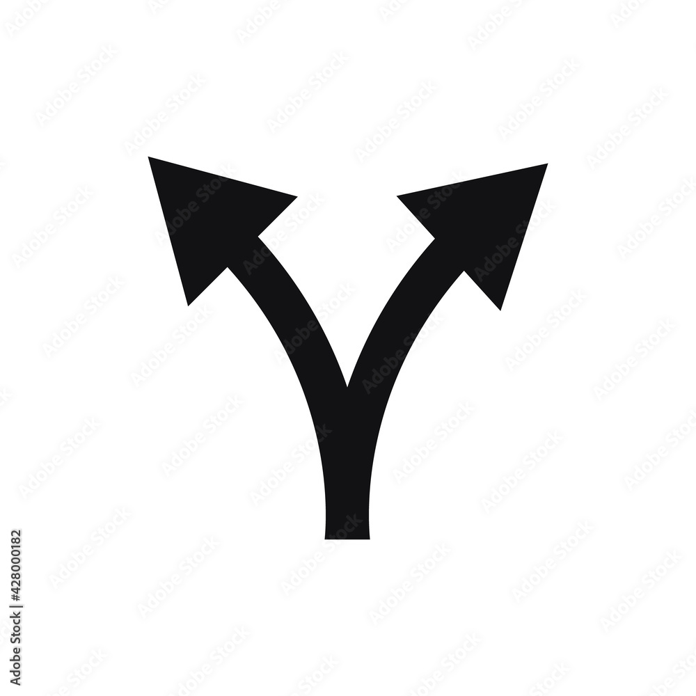Two way direction arrow icon isolated on white background. Two way direction arrow icon isolated on white background.