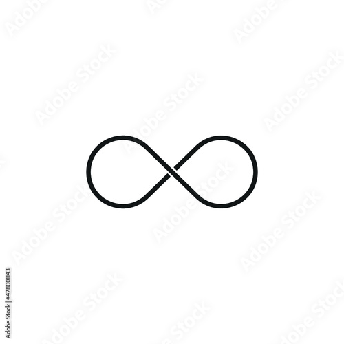 Infinity sign outline icon. Simple illustration for UI and UX, website or mobile application on white background