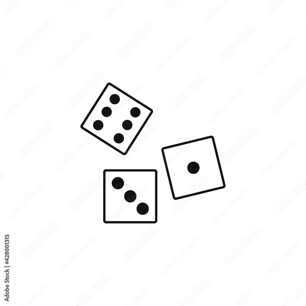 casino dice icon vector illustration casino dice icon vector illustration