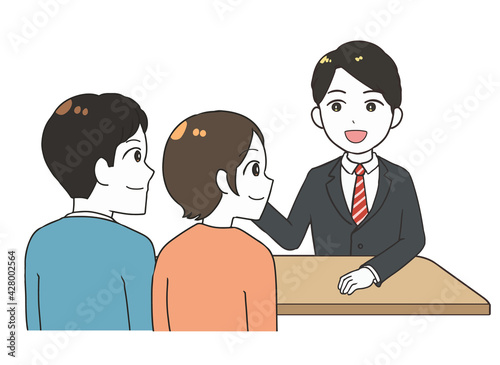 相談を受ける男性　カップル