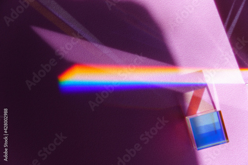 Color spectrum in abstraction from refraction of light beam through a prism