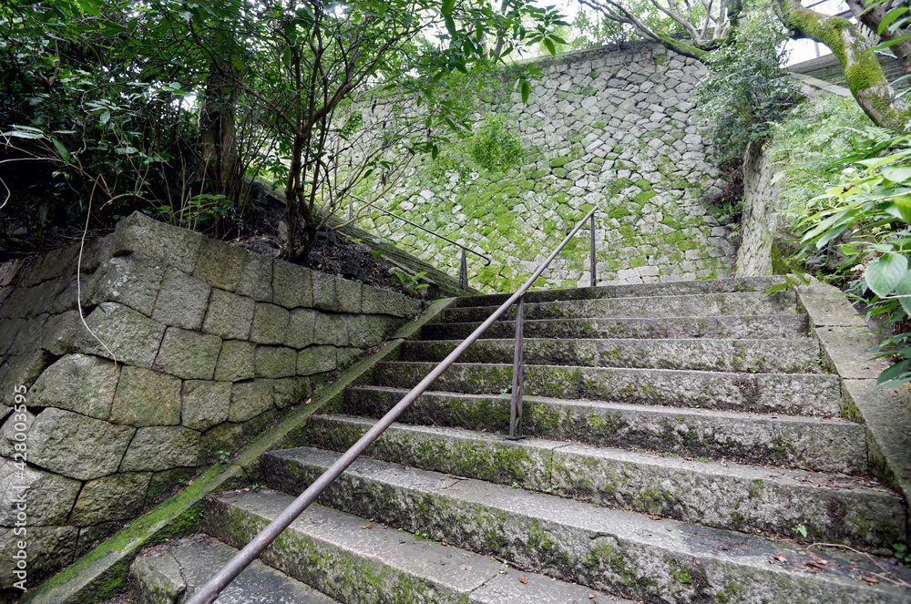 Obraz premium 山崎聖天 参道の石段 京都府大山崎町