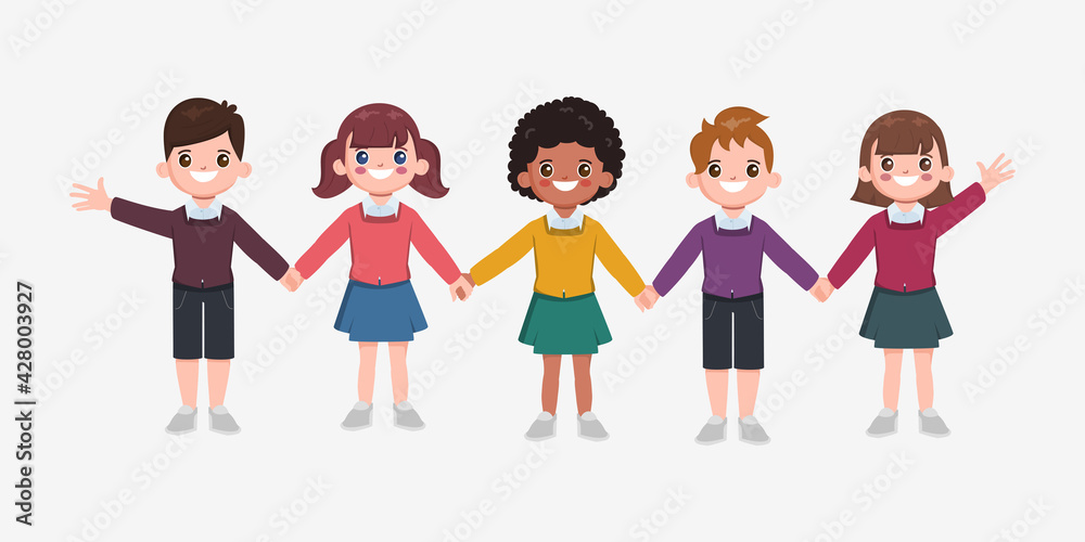 Childrens Back to school concept cartoon background Childrens Back to school concept cartoon background
