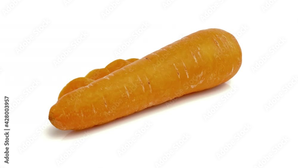 sliced carrot isolated on white background sliced carrot isolated on white background