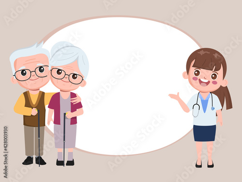 International grandparents day illustration