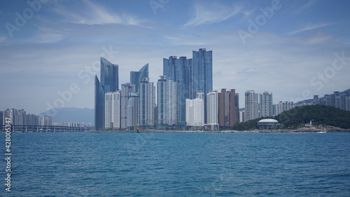 High-rise buildings built on the shore