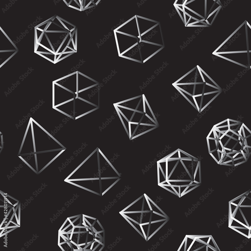 Abstract Black Geometric Seamless Background Abstract Black Geometric Seamless Background