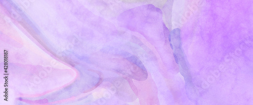 Modern painting of soothing brush strokes resembling alcohol inks. Watercolor abstract painting with pastel colors for poster, wall art, banner, card, book cover or packaging.