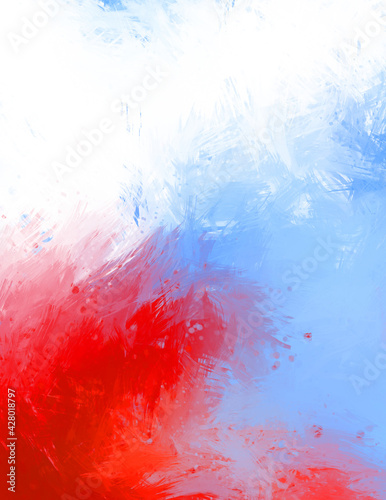 Creative abstract painting. Background with artistic brush strokes. Colorful and vibrant illustration. Painted art