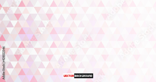 Geometric triangle mosaic background with peach color theme