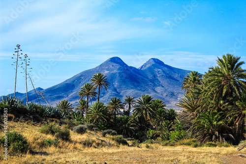 Beautiful volcanic Landscape in Almeria, Spain photo