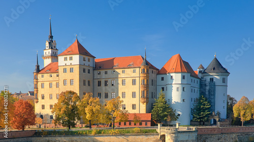 Hartenfels castle in Torgau, a town on the banks of the Elbe riv
