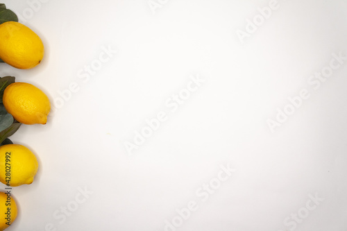 Vegetables and Fruits on white background