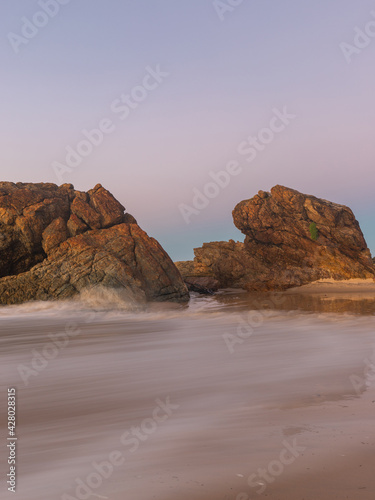 Watonga rocks formation at Lighthouse Beach, Port Macquarie, Australia. photo