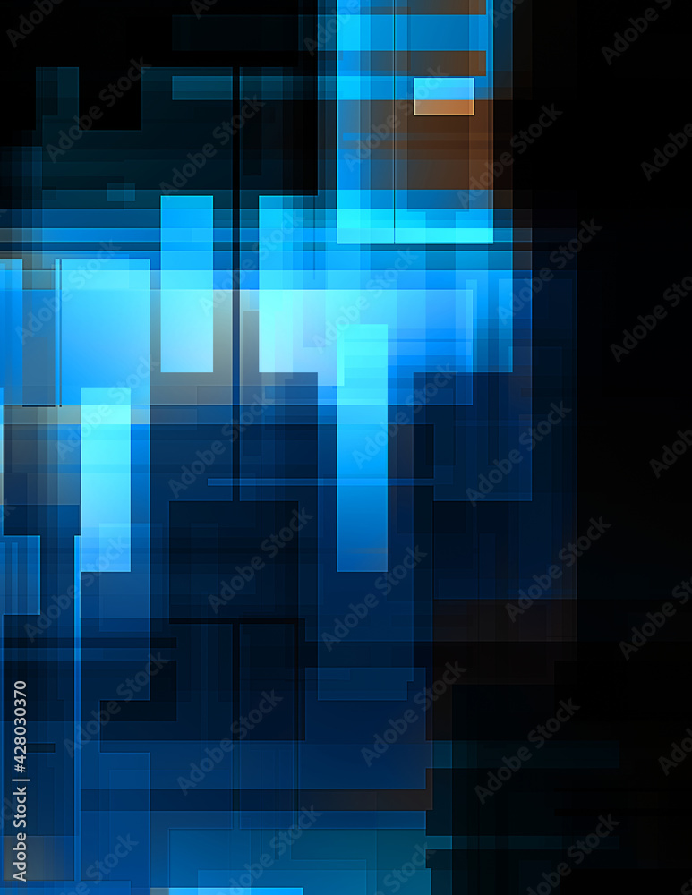 Futuristic abstract geometric wallpaper. Geometrical colorful shapes. Rectangular shapes background. Digital illustration of a tech layout. Futuristic abstract geometric wallpaper. Geometrical colorful shapes. Rectangular shapes background. Digital illustration of a tech layout.