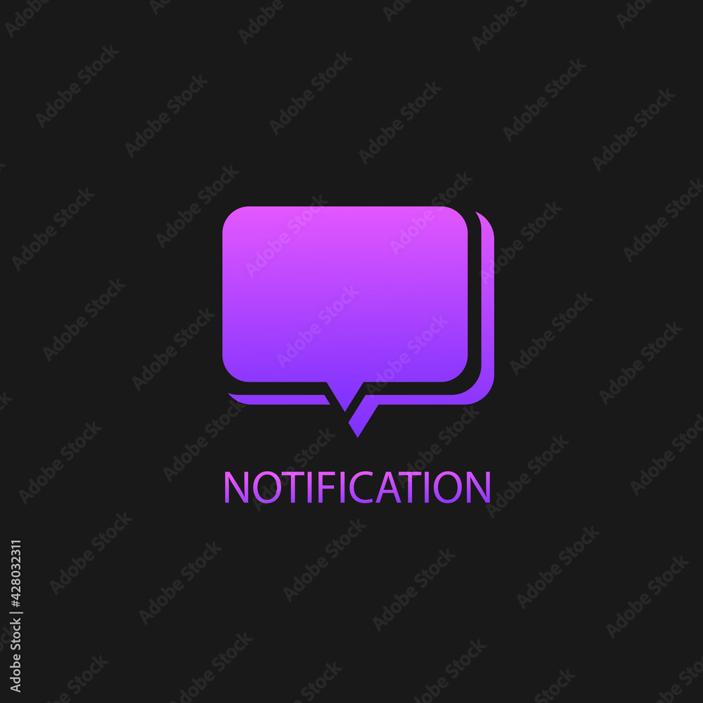 Naklejka premium Message notification Logo Design Vector