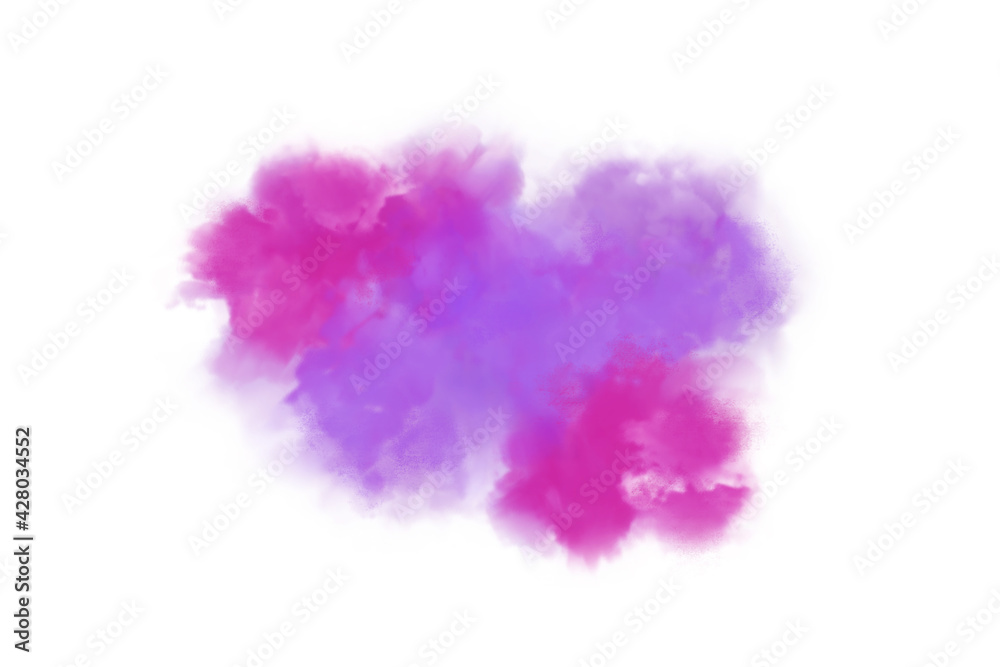 Fototapeta premium Purple magenta color splash on white background