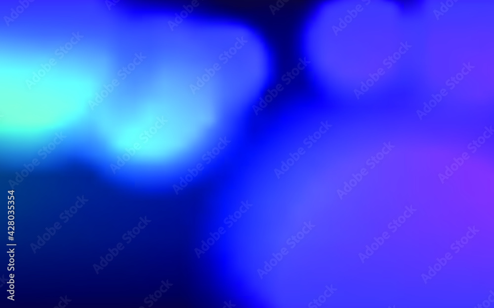 Abstract dark blue background, round lighting forms, blurred geometric wallpaper