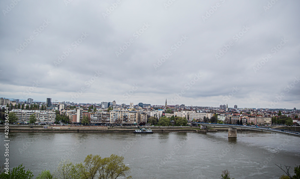 view of the river and the city of novi sad