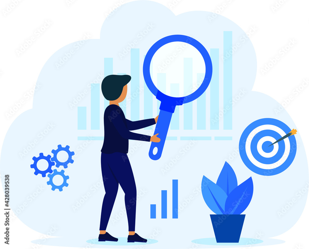 Flat design of Business analytics Flat design of Business analytics