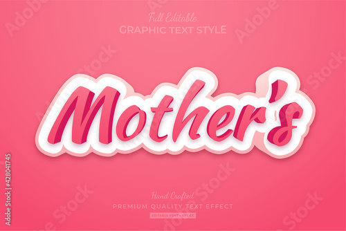 Mother's Pink Editable Text Effect Font Style