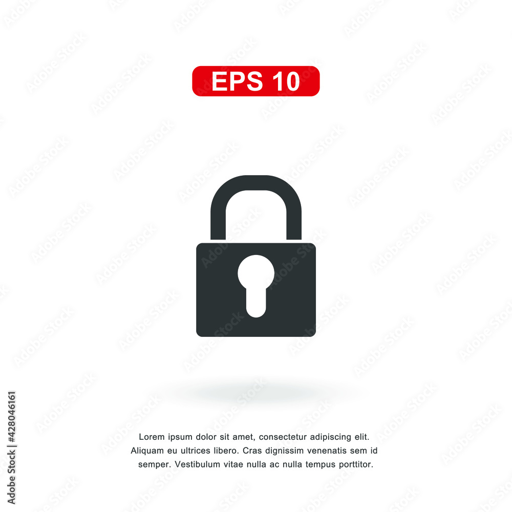 web icon lock sign isolated on white background. Simple vector illustration. web icon lock sign isolated on white background. Simple vector illustration.